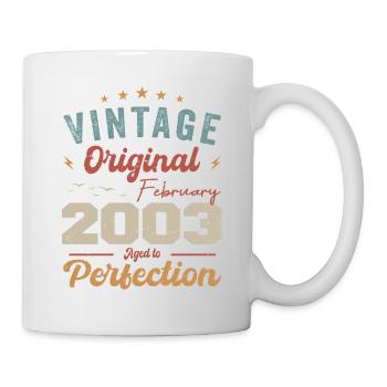 Né en février 2003 millésime 2003 anniversaire - Mug blanc - blanc - Droite