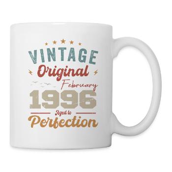 Né en février 1996 millésime 1996 anniversaire - Mug blanc - blanc - Droite