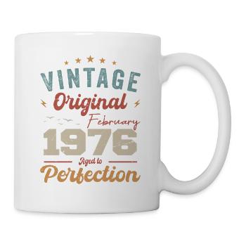 Né en février 1976 millésime 1976 anniversaire - Mug blanc - blanc - Droite
