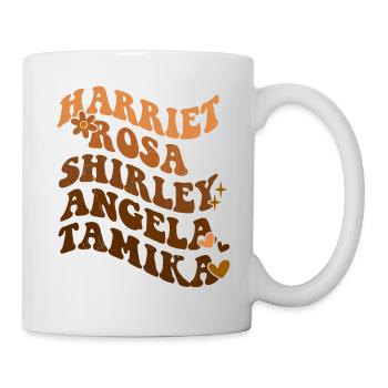Retro Groovy Melanin Harriet Rosa Shirley Angela - Mug - white - Right