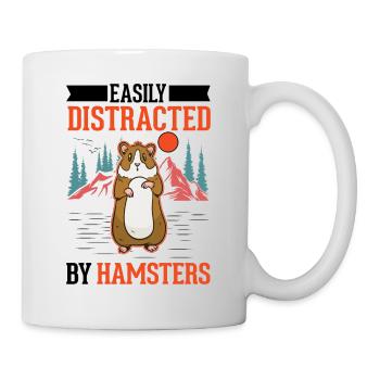 Easily distracted by Hamsters Goldhamster - Mug - white - Right