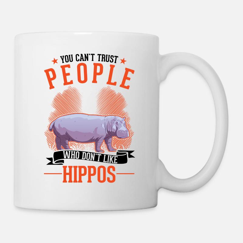 Amoureux de l’hippopotame Hippopotame Hippopotame - Mug blanc - blanc