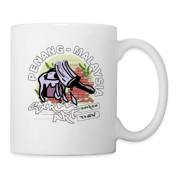 Farbeimer und Pinsel - Penang - Malaysien - Tasse - Weiß - Rechts