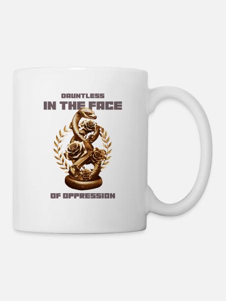 Ne vous laissez pas décourager face à l’oppression ! - Mug blanc - blanc