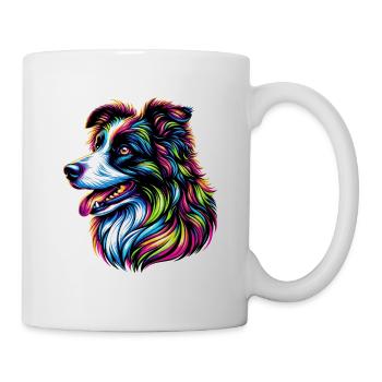 Border Collie Hund - Tasse - Weiß - Rechts