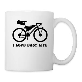 I Love Easy Life - Gravel Bike Bikepacking Bikepac - Tasse - Weiß - Rechts