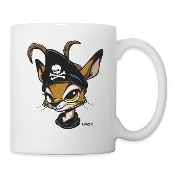 Gazelle Cerf Pirate - Mug blanc - blanc - Droite