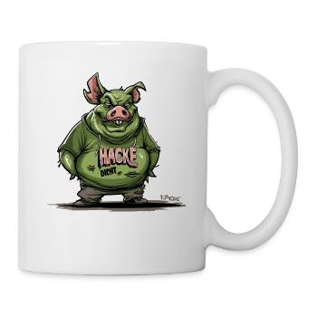 Houe Dense Cochon Zombie - Mug blanc - blanc - Droite