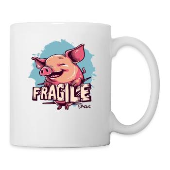 Ein zerbrechliches Schwein - Tasse - Weiß - Rechts