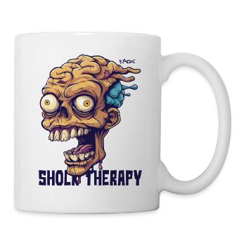 Thérapie de choc pour un crâne de zombie fou - Mug blanc - blanc - Droite