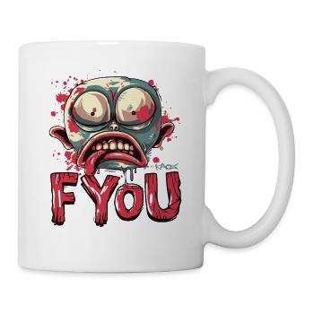 Va te faire foutre, nain de jardin zombie - Mug blanc - blanc - Droite