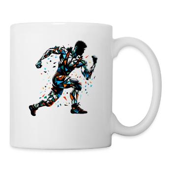 Polygon Art Wrestler Wrestling Wrestlers - Mug - white - Right