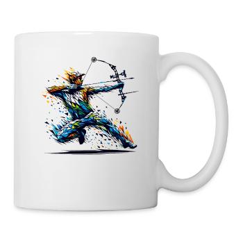 Polygon Art Archer Archery Bow And Arrow Archers - Mug - white - Right