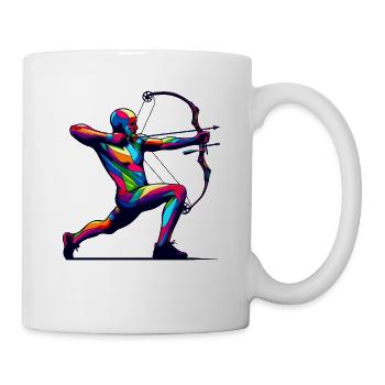 Colorful Pop Art Archer Archery Bow And Arrow - Mug - white - Right