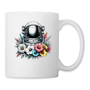 Astronaut Floral Spaceman Science Space Flower - Mug - white - Right