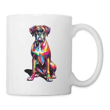 Boxer Pop Art coloré chien Boxers - Mug blanc - blanc - Droite