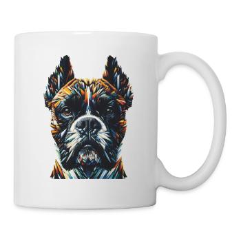 Polygon Art Boxer Hund Boxer - Tasse - Weiß - Rechts