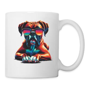 Lunettes de soleil Pop Art colorées Boxer Dog Boxers - Mug blanc - blanc - Droite
