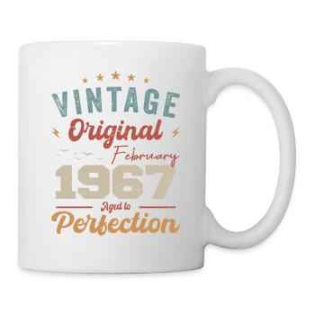 Né en février 1967 millésime 1967 anniversaire - Mug blanc - blanc - Droite