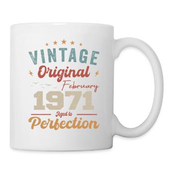 Born in February 1971 vintage 1971 birthday - Mug - white - Right