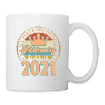 Février 2021. Cadeau d’anniversaire février 2021. - Mug blanc - blanc - Droite