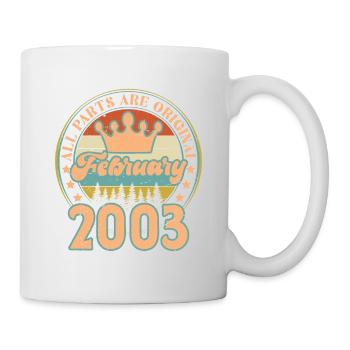 Février 2003. Cadeau d’anniversaire février 2003. - Mug blanc - blanc - Droite