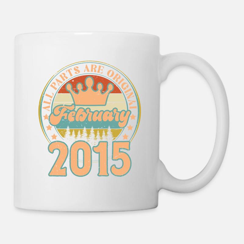 Février 2015. Cadeau d’anniversaire février 2015. - Mug blanc - blanc