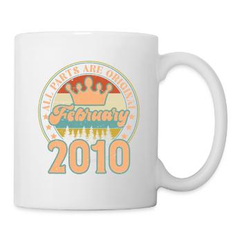 Février 2010. Cadeau d’anniversaire février 2010. - Mug blanc - blanc - Droite