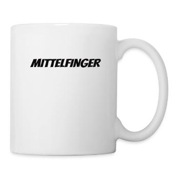 Lustiges T-Shirt Brauche Keinen Mittelfinger Sarka - Tasse - Weiß - Rechts