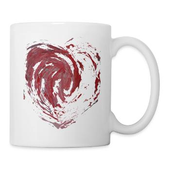 "Heart3" by Acryl Galerie & Design - Tasse - Weiß - Rechts