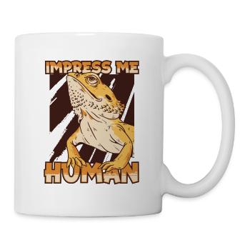 Impress Me Human Pogona Pet Lizard Owner Bearded - Mug - white - Right