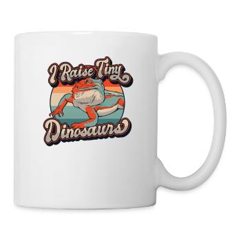 I Raise Tiny Dinosaurs Pogona Lizard Pet Bearded - Mug - white - Right