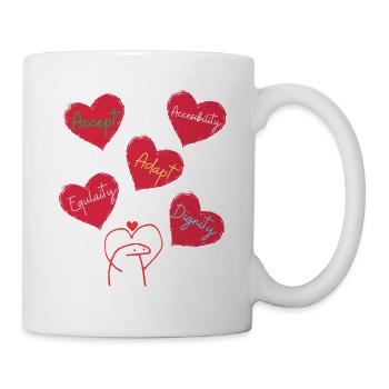 Teacher Valentine's Day Shirt Positive Affirmation - Mug - white - Right