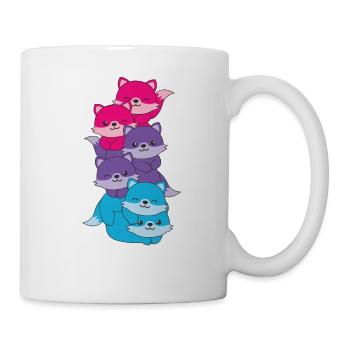 androgyn Flag Pride LGBTQ süße Fuchs - Tasse - Weiß - Rechts