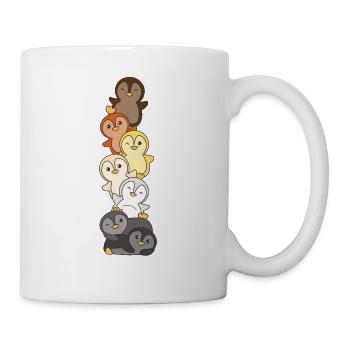 Ours Fraternité Drapeau Fierté LGBTQ Pingouin mignon - Mug blanc - blanc - Droite