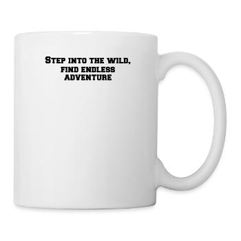 Wandern - Step into the wild, find endless - Tasse - Weiß - Rechts