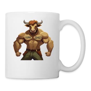 TAUREAU TAUREAU J’AIME PAPA - Mug blanc - blanc - Droite