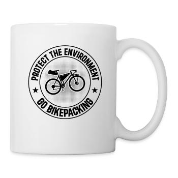 Bikepacker - Protect The Environment Go Bikepackin - Mug - white - Right