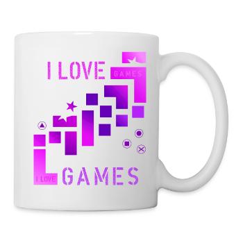I love games - Tasse - Weiß - Rechts
