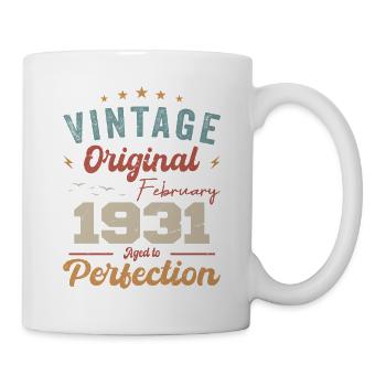 Né en février 1931 millésime 1931 anniversaire - Mug blanc - blanc - Droite