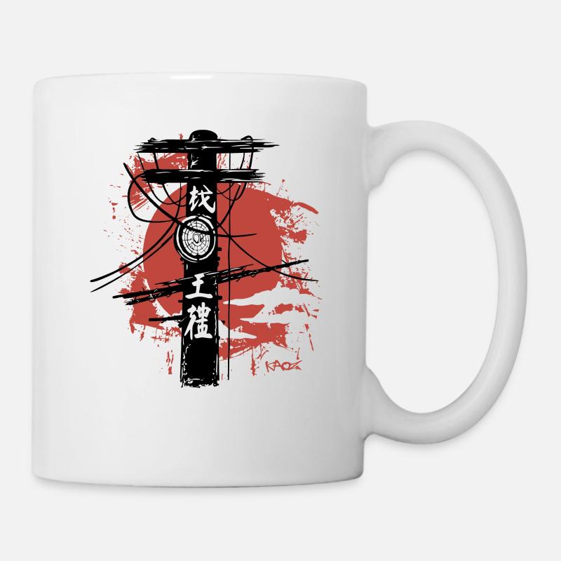 Poteau électrique japonais - Mug blanc - blanc