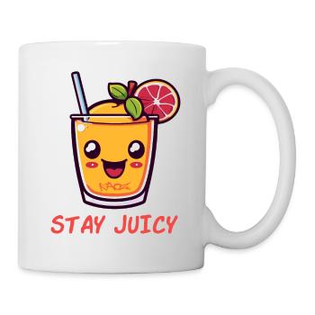 Jus fruité : restez juteux - Mug blanc - blanc - Droite