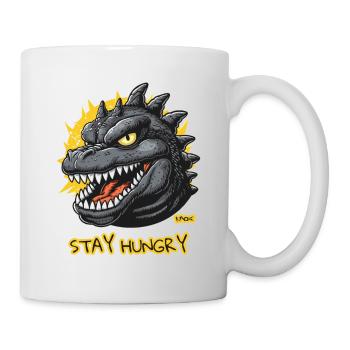 Restez affamés ! Lézard dinosaure géant - Mug blanc - blanc - Droite