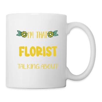 Designer floral Fleuriste Fleuriste Fleuriste - Mug blanc - blanc - Droite