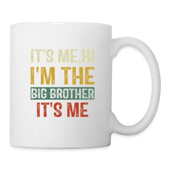 Ich bin's Hallo Ich bin der große Bruder Ich bin Vintage Fun - Tasse - Weiß - Rechts