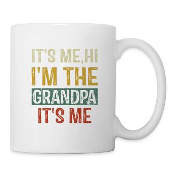 It's Me Hi I'm The Grandpa It's Me Vintage Funny - Mug - white - Right