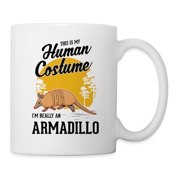 Armadillo Human Costume Gürteltier - Mug - white - Right