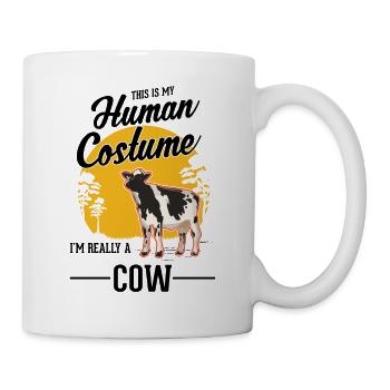 Cow Costume Farmer Cattle Breeder - Mug - white - Right