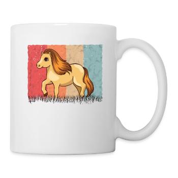 Shetland Pony Retro - Tasse - Weiß - Rechts