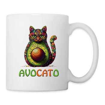 AVOCATO A FUNNY COLORFUL FUSION OF CAT AND AVOCADO - Mug - white - Right